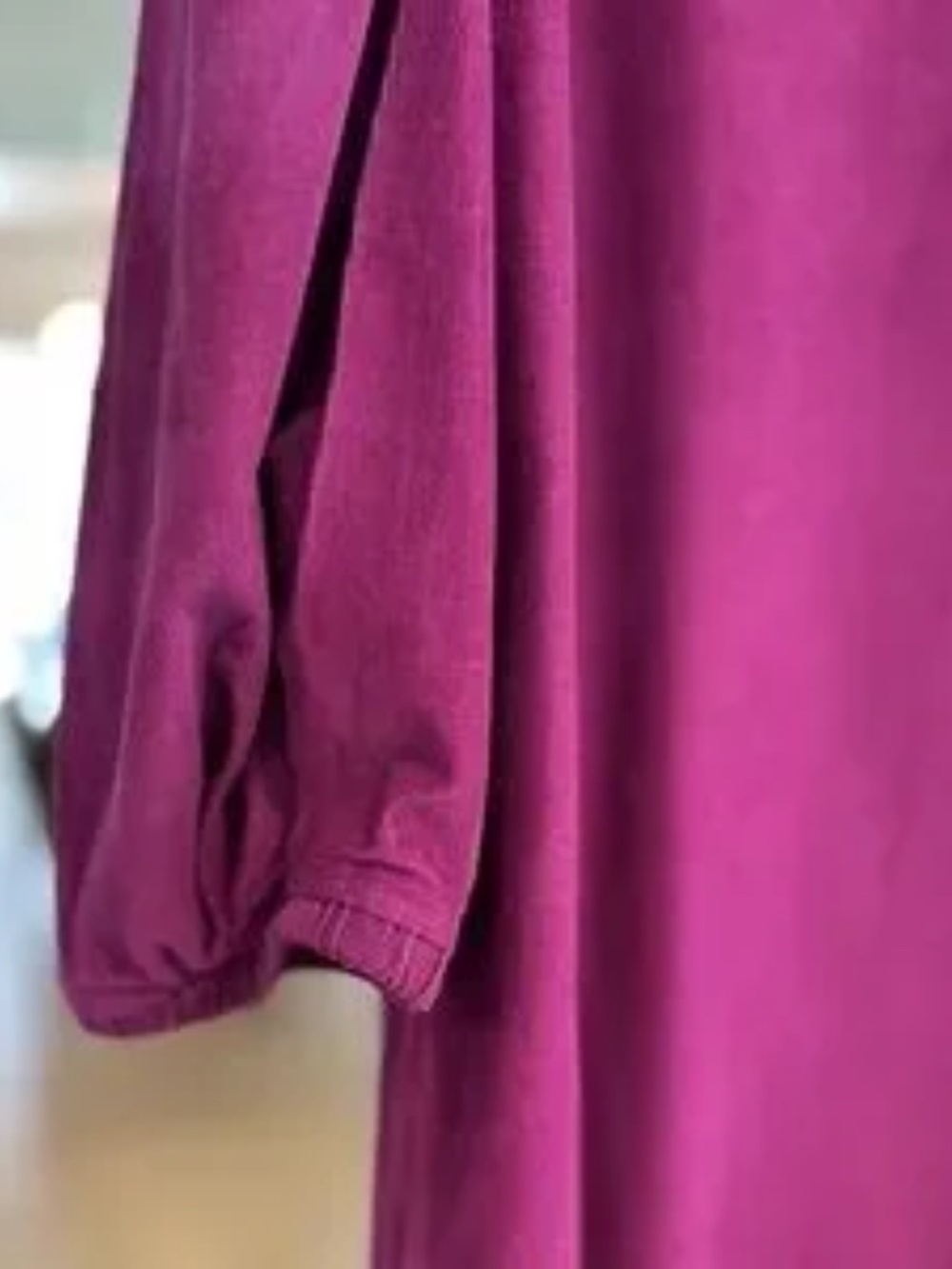GAP Magenta Puff Sleeve Pinwale Corduroy Mini Shift Dress - Size XL Tall - Picture 11 of 15